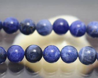 Sodalite, Smooth Round Beads15 Inch Full Strand ( 4mm 6 mm 8mm 10mm 12mm ),HZ0327
