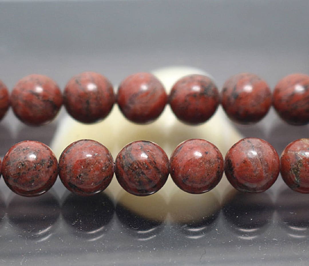 Red Sesame Jasper Gemstone Round Beads, 15'' One Strand 6mm 8mm,hz0303