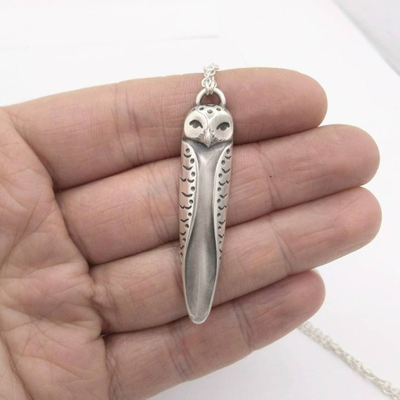 Buy Snowy Owl Necklace Sterling Silver Owl Pendant Gift for
