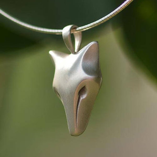 Wolf Pendant Sterling Silver / Wolf Necklace / modern, elegant unisex jewelry
