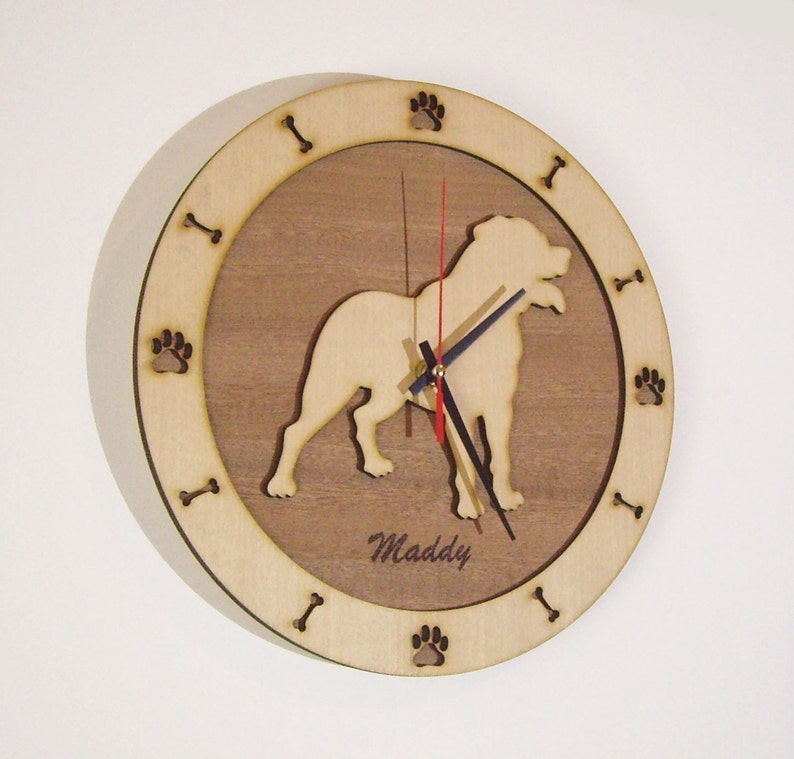 Wooden wall clock DOG BREED choose your dog Etsy