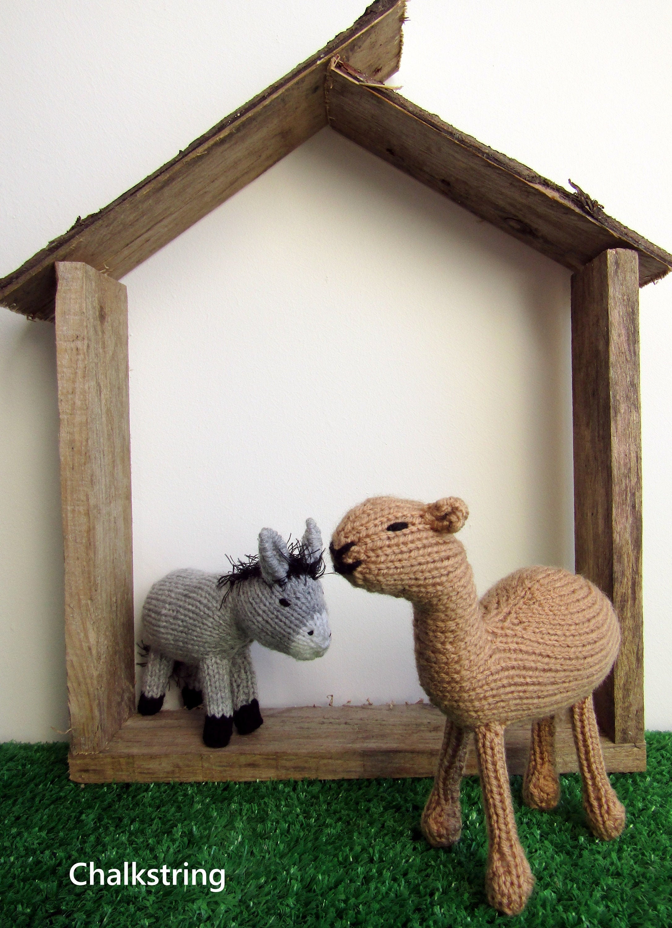Hand Knitted Donkey and Camel. Nativity Set. Christmas Scene - Etsy UK