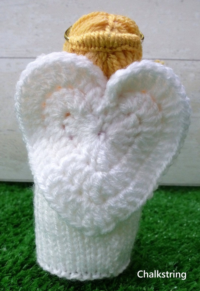 Hand knitted nativity set. Donkey and angel. Christmas Etsy