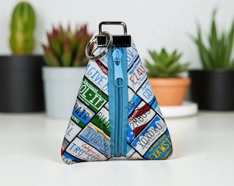 Coin-Card-Key holder zipper Pouch- zippered pouch
