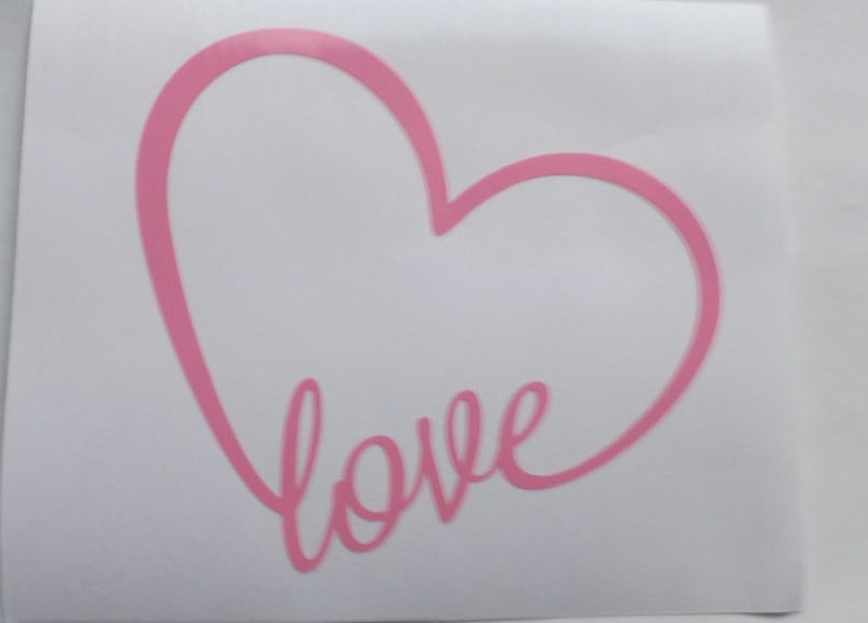 Valentines Day Decal Love Heart decal window decallaptopmug Etsy