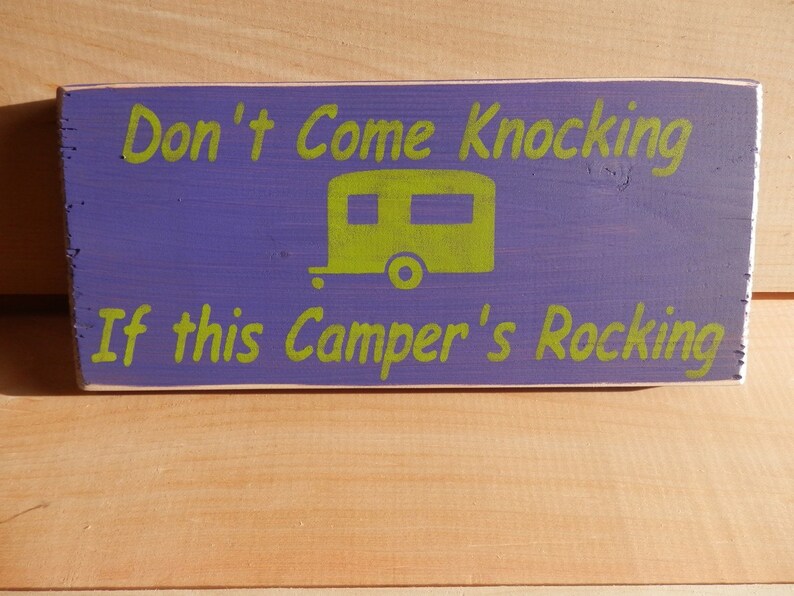 Don't Come Knocking if This Camper is Rocking wood sign Etsy