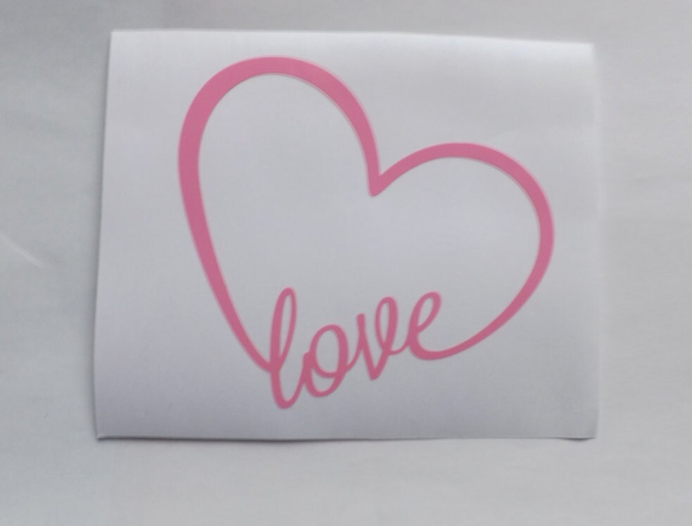 Valentines Day Decal Love Heart decal window decallaptopmug Etsy