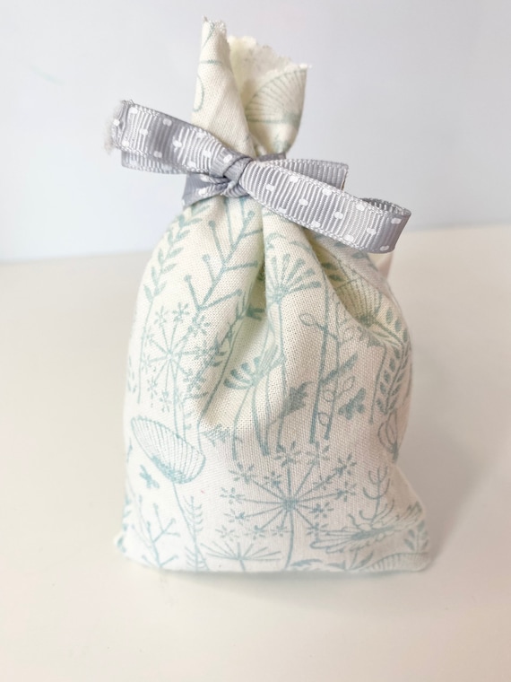 Lavender Sachet: Summer Meadow Print, Duck Egg Blue