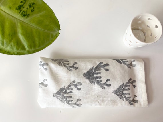 Hand Printed Aromatherapy Eye Pillow, Lavender Scented Relaxation Mask