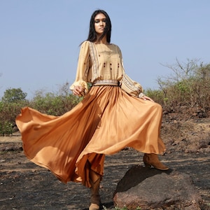 Silk skirt etsy deals