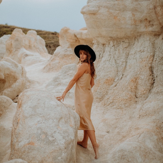 white christmas dresses Camisole Dress CREAM from Baevely by Wellmade USA exclusive at – Urbanheer main image 0