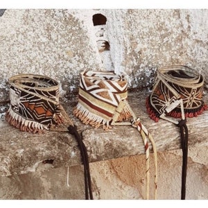 Bloom Beaded Belt - Silk belt, Bead fringed fabric tie belt - Boho chic belt with bead tassel + brass details White Raven