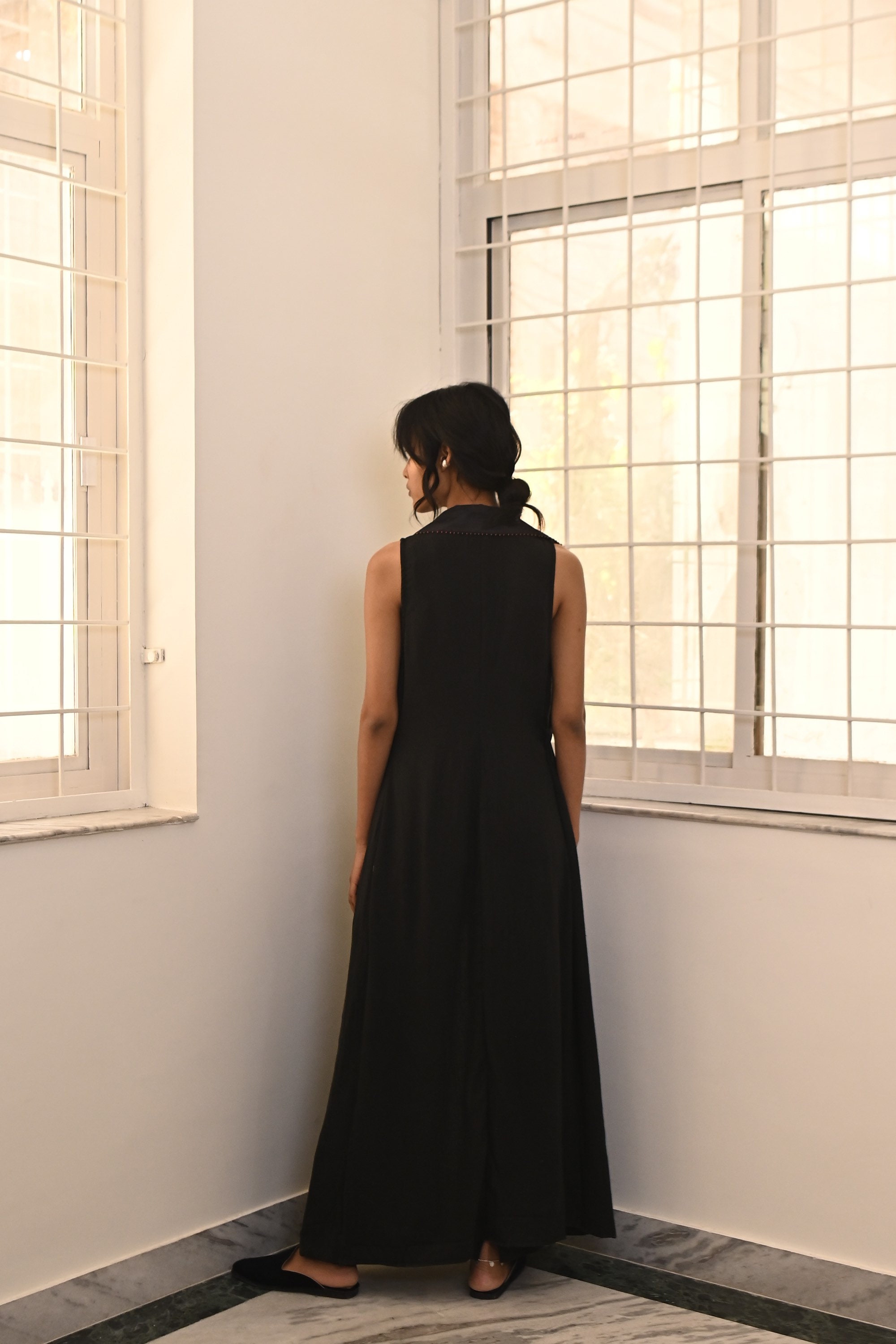 LTS Tall Black Lace Tiered Midi Dress | Long Tall Sally