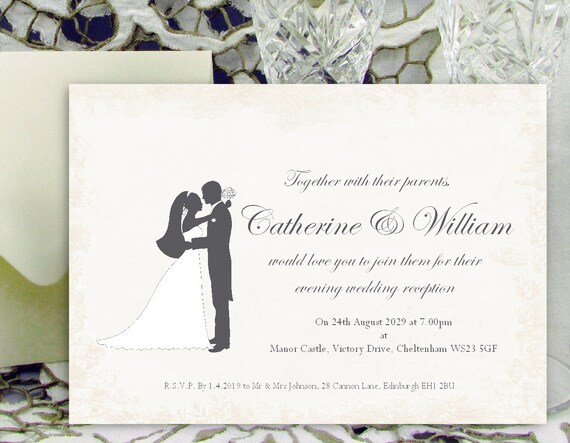 Wedding Invitations Personalised Large 18x13cm 7x5 Etsy