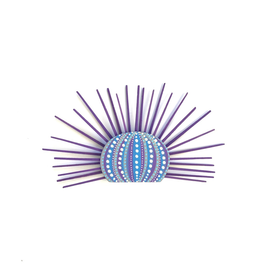 Colorful Sea Urchin Miniature Urchin Sea Urchin Wall Art Etsy