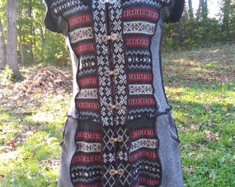 Long Upcycled Sweater Vest
