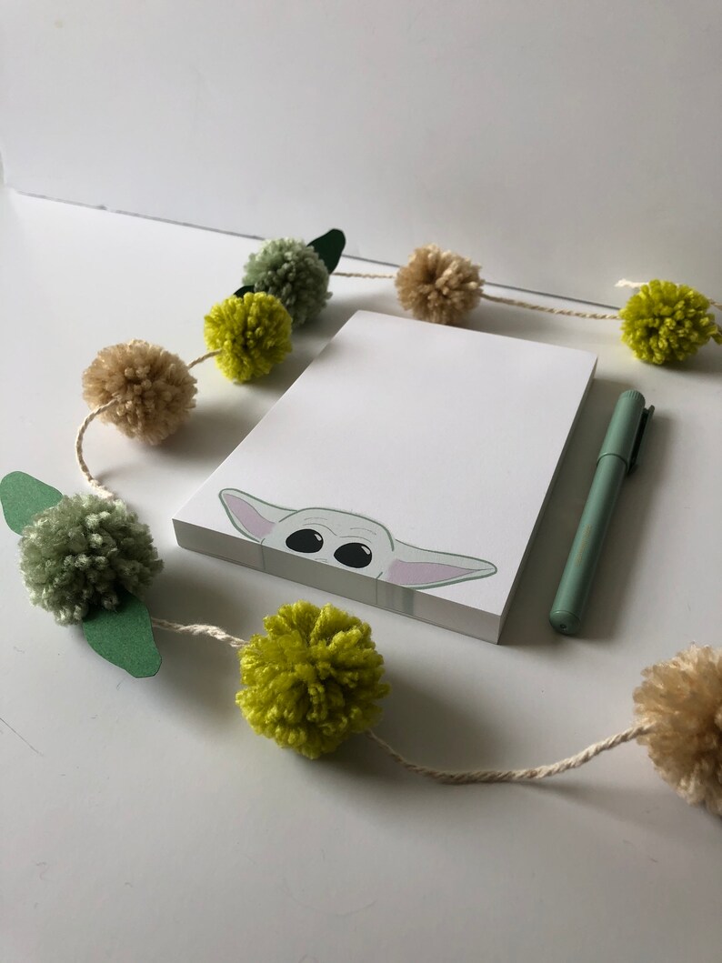 Baby Yoda Mandalorian Notepad Star Wars the Child Disney Etsy