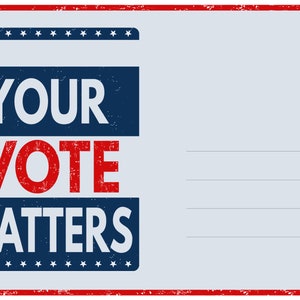 Your Vote Matters blank back imagem 2