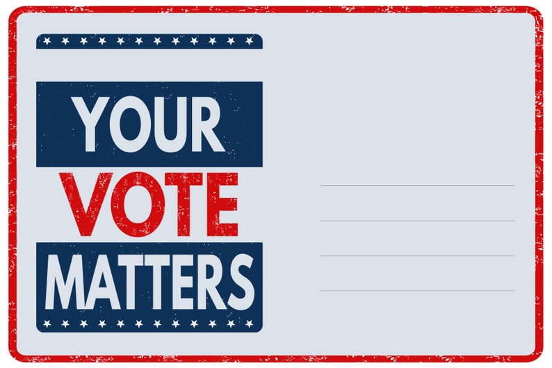 Your Vote Matters blank back imagem 2