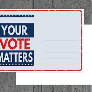 Your Vote Matters blank back imagem 1