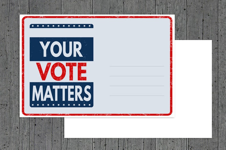 Your Vote Matters blank back imagem 1