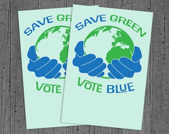 Groen, stem blauw opslaan