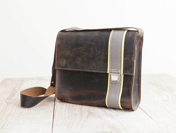 Postman bag L from Haeute high quality leather bag dark | Etsy
