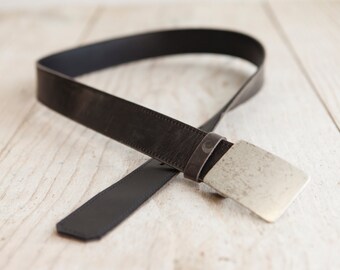 wide leather belt, handmade reversible belt accent belt made of high-quality cowhide leather for women and men
