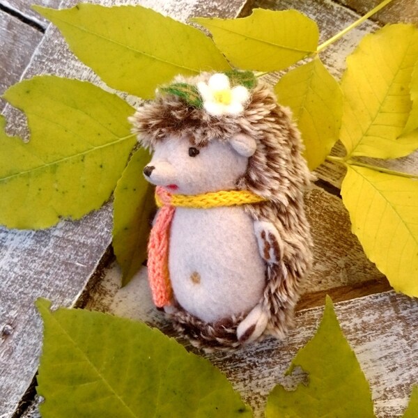 Hedgehog Cute Plush Toy Hedgehog Stuffed Animal furry collectible animals artist hedgehog figurine handmade
