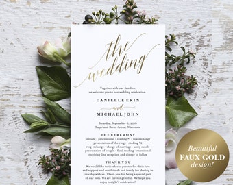 wedding programs etsy