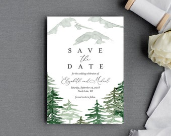winter save the date etsy