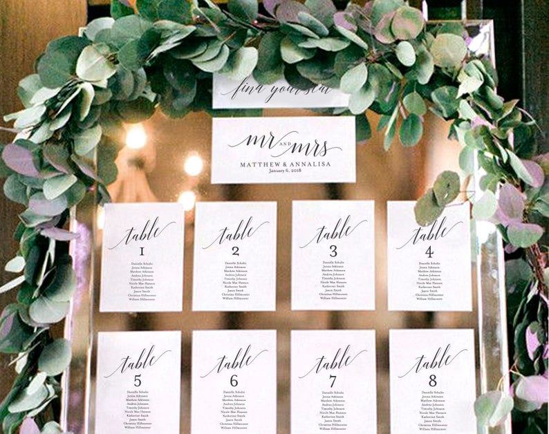 Wedding Seating Chart Display