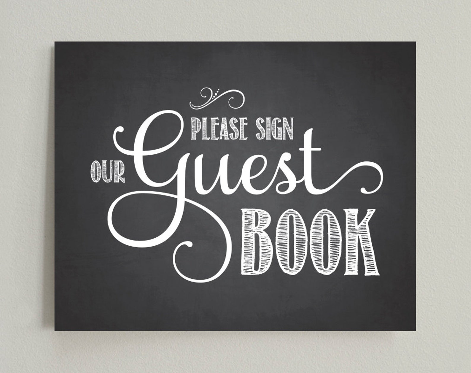 Please Sign Our Guest Book Wedding Printable Sign PDF Etsy