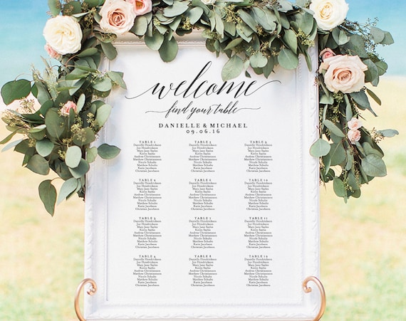 Wedding Seating Chart Sign, Seating Chart Printable, Seating Chart  Template, Seating Board, Seating Plan, PDF Instant Download #BPB310_52