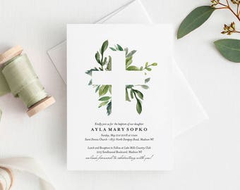 Baptism Invitation Girl, Baptism Invitation Boy, Baptism Invitation Template, Baptism Invitation Printable, PDF Instant Download #BPB296_4