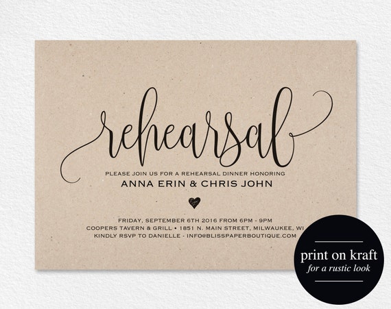 rehearsal dinner invitation rehearsal dinner invitation etsy