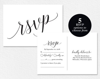 wedding rsvp postcards templates