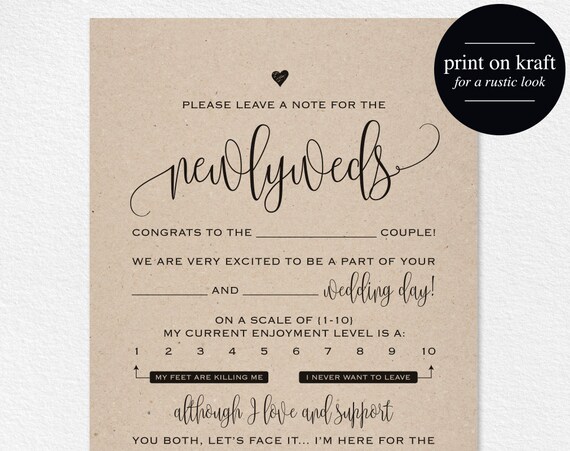 Wedding Mad Libs Mad Lib Printable Wedding Advice Mad Lib Etsy