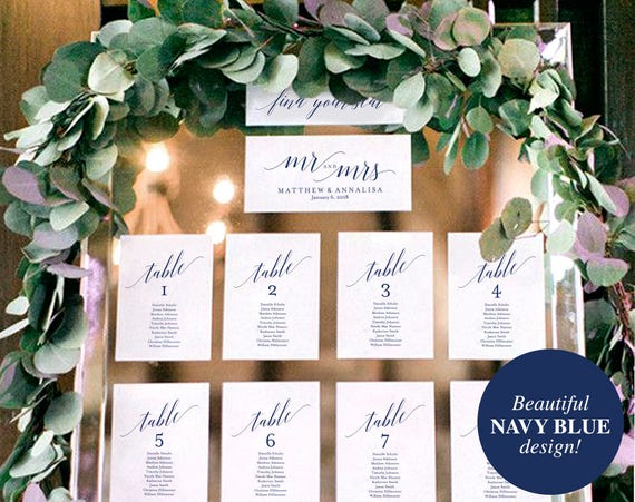Wedding Table Seating Chart Cards