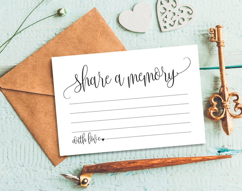 Share a Memory Card Memory Cards Share a Memory Printable | Etsy