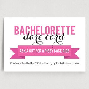 Bachelorette Dare Cards Activity Cards Bachelorette Party | Etsy