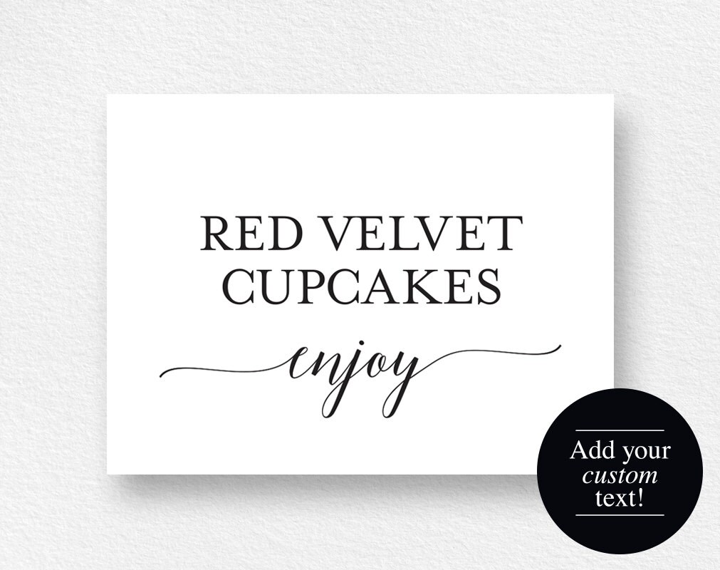 Buffet labels and signs