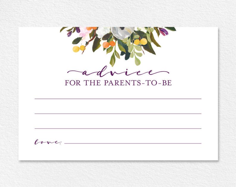 Baby Shower Advice Cards Advice Cards Baby Shower Mommy Etsy
