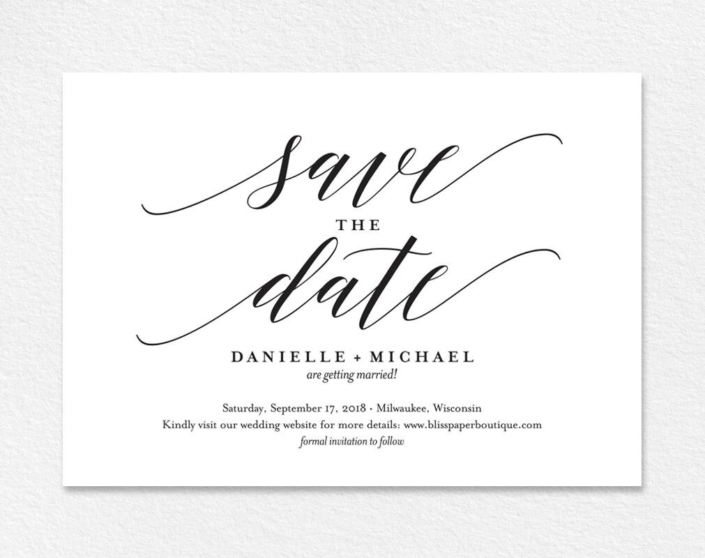 Save the Date Template Save the Date Cards Save the Date Etsy