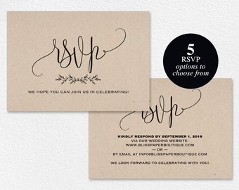 wedding rsvp postcards templates