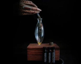 Set de mezclas de aceites esenciales: Difusor nebulizador, Nocturne, Guardian, Huntress