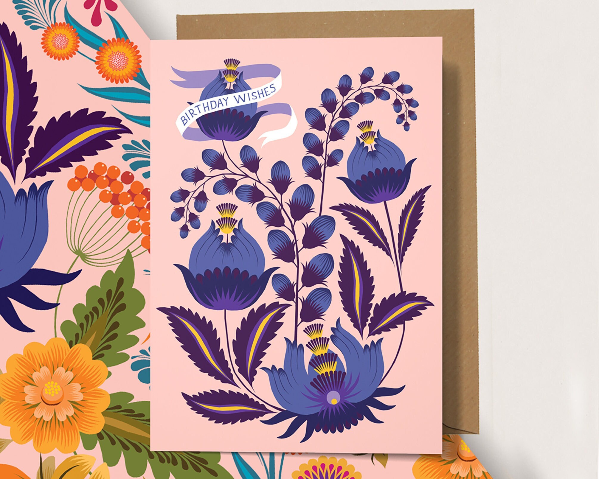 Petrykivka Birthday Card Ukrainian Folk Art Happy Birthday Etsy UK