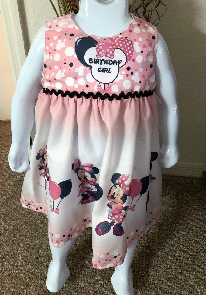 Custom Made Minnie Mouse Pink Birthday OutfitDress ANY AGE OUTFIT...