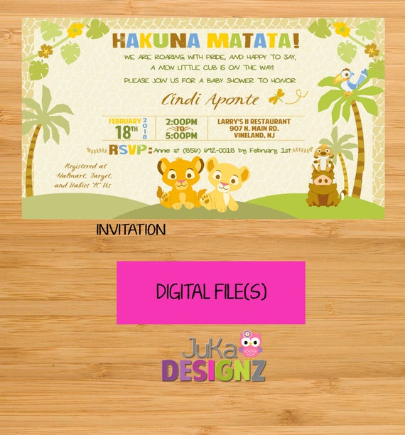 etsy lion king baby shower