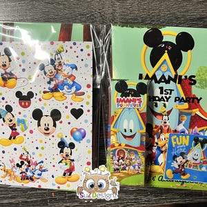 Mickey Mouse Fun House Inspired Party Favor Coloring Books Packets Coloring Party Favors with crayons and sticker option